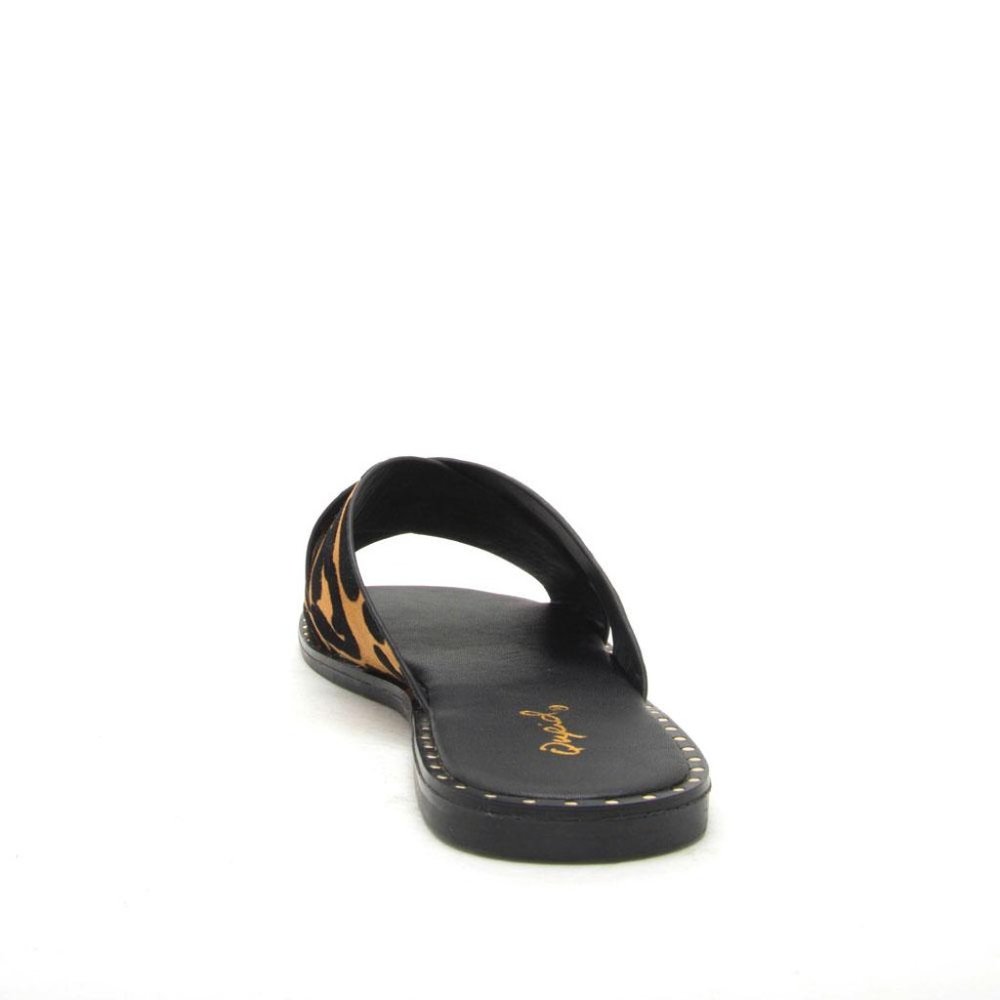Camel Black Leopard X Band Sandals - Picture 5 of 5